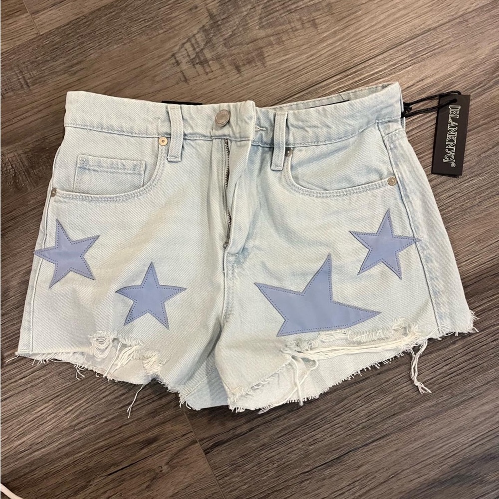 BLANK NYC star jean shorts